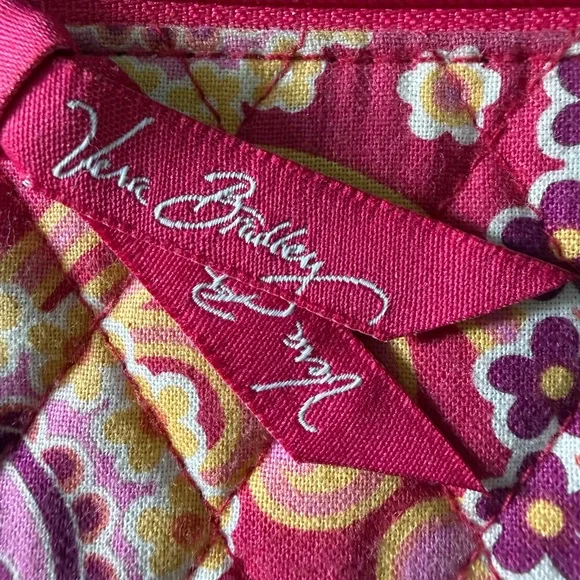 Vera Bradley Pink and Yellow Paisley Wallet - Picture 2 of 7